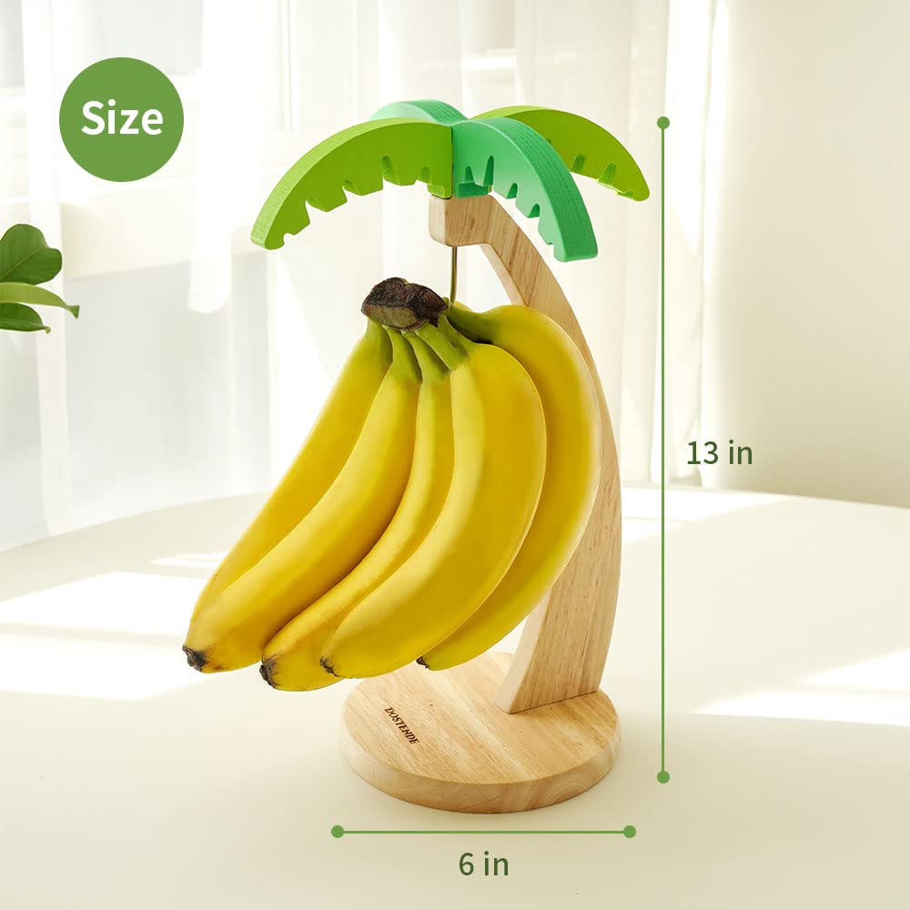 Dostende wooden banana tree stand on counter