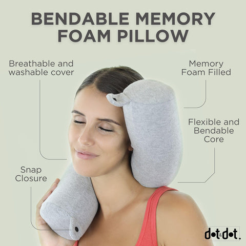 Close-up of Dot&Dot Twist memory foam improving comfort during travel.