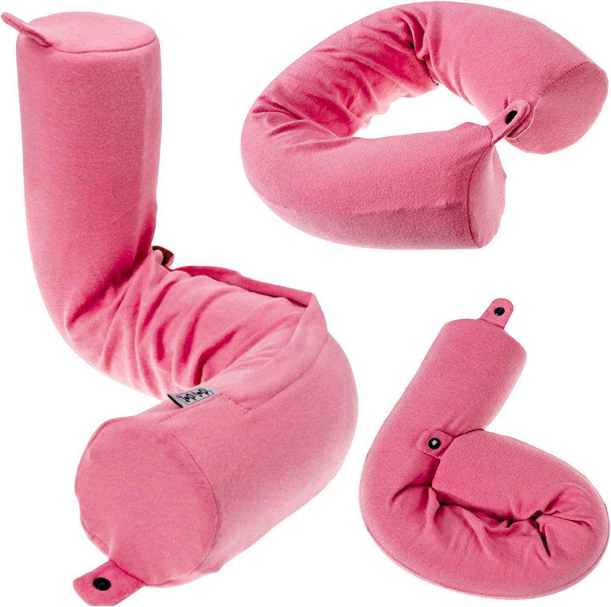 Dot&Dot Twist memory foam pillow assembly demonstrates adjustable travel support