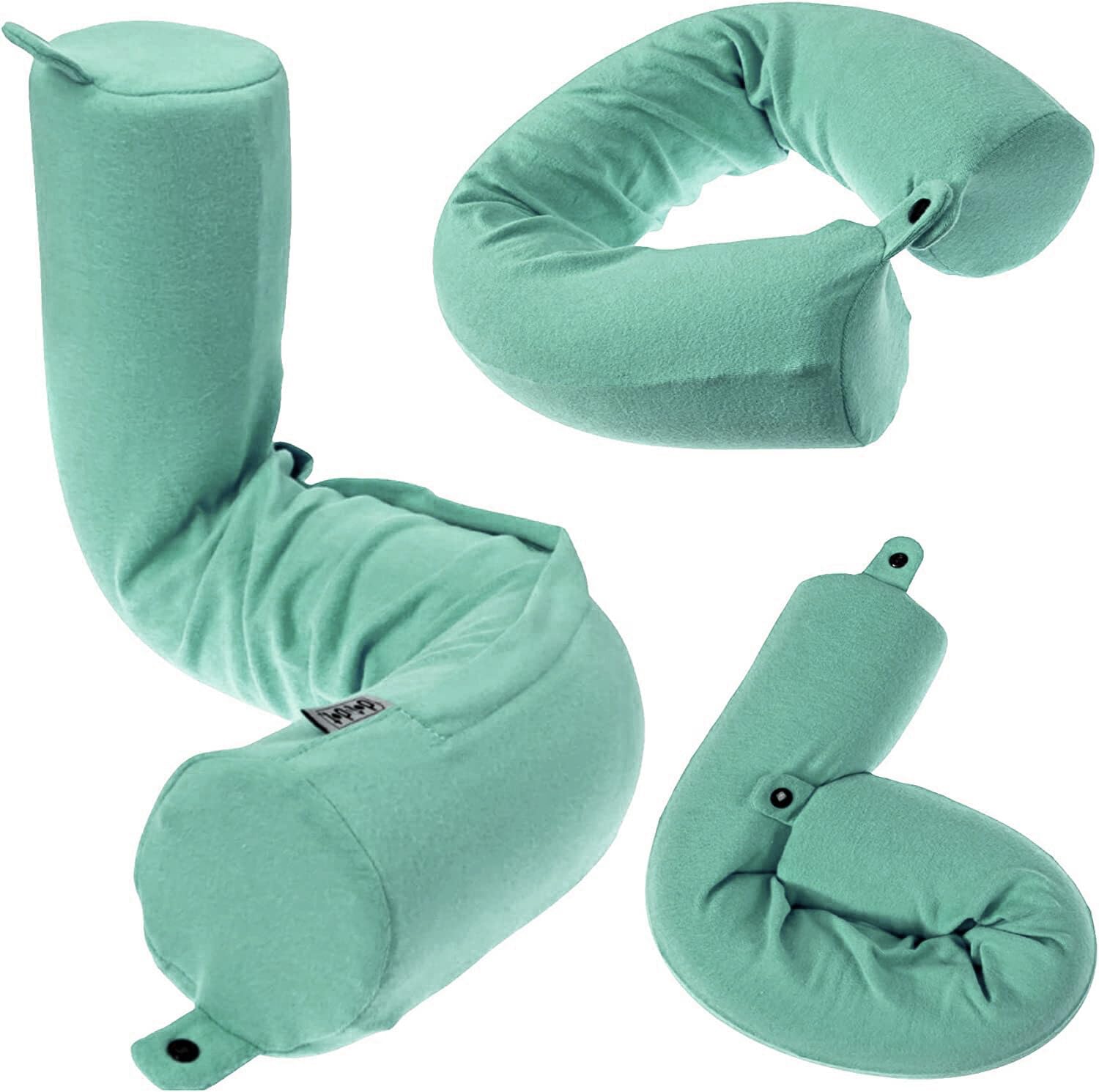 Dot&Dot Twist memory foam travel pillow with customizable support for travel comfort.