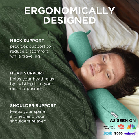 Dot&Dot Twist neck and back support pillow for versatile on-the-go comfort.