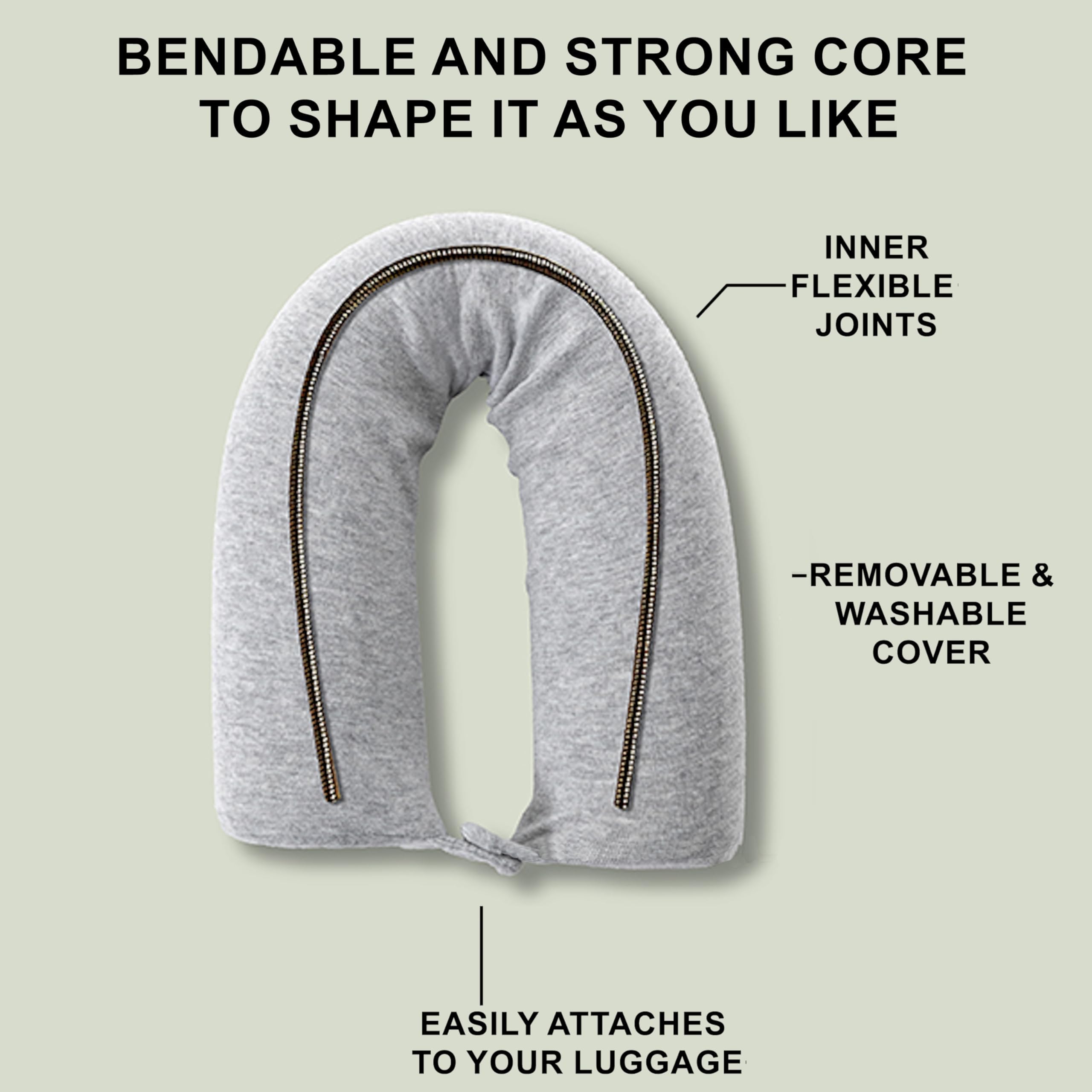 Dot&Dot Twist neck-support pillow on airplane seat provides neck alignment.