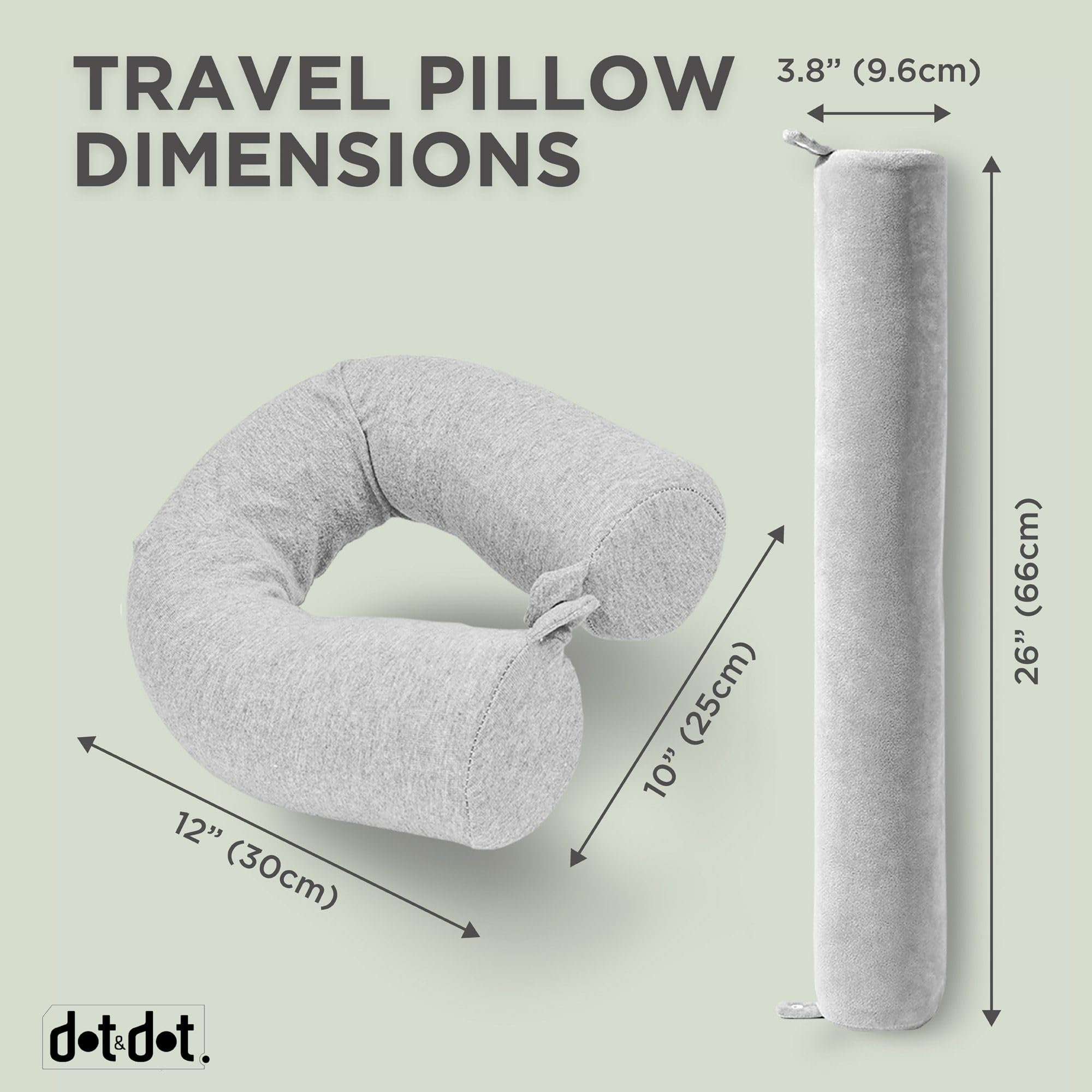 Snap closure on Dot&Dot Twist attaches to luggage for easy transport.