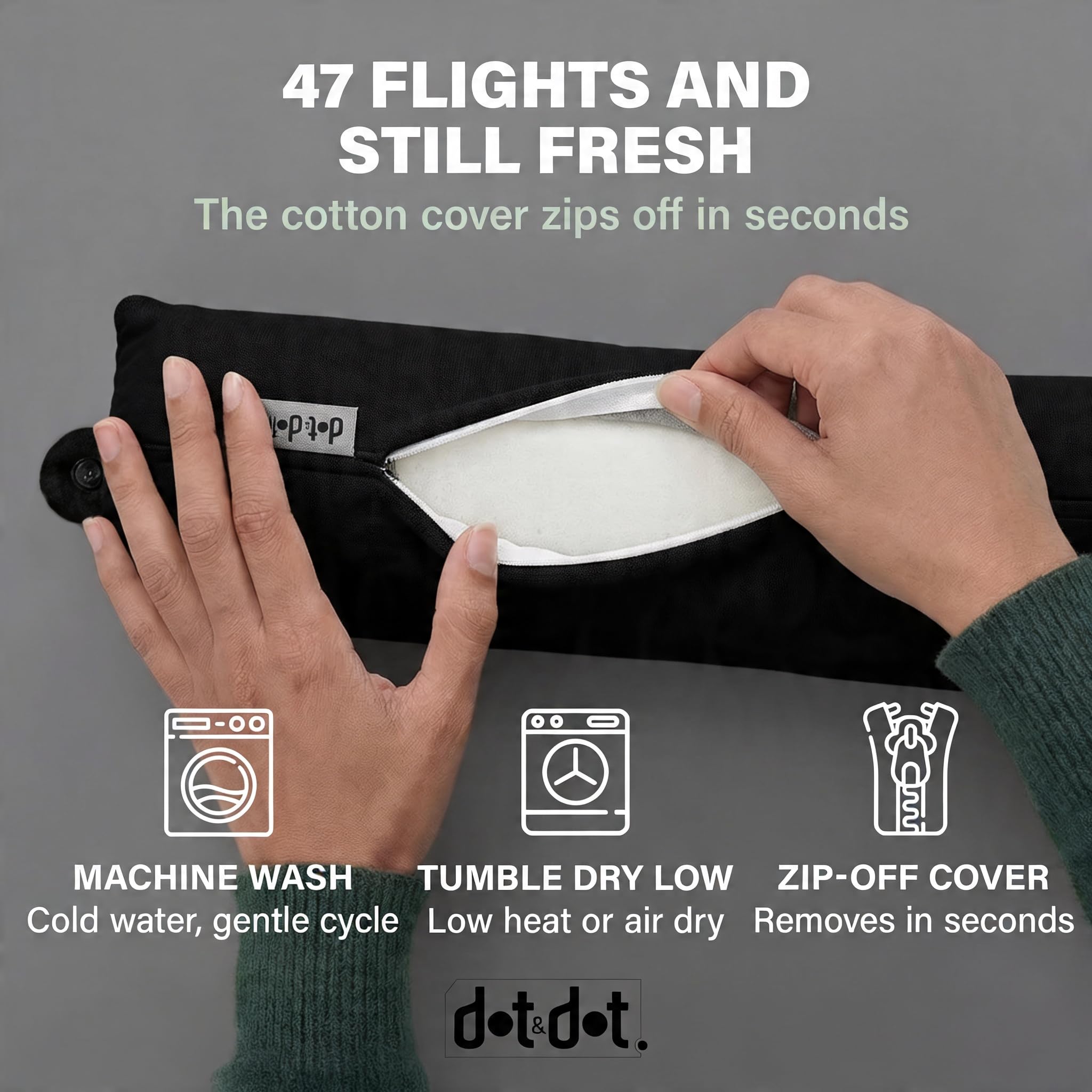 Dot&Dot Twist works as a car pillow for comfortable road trips.