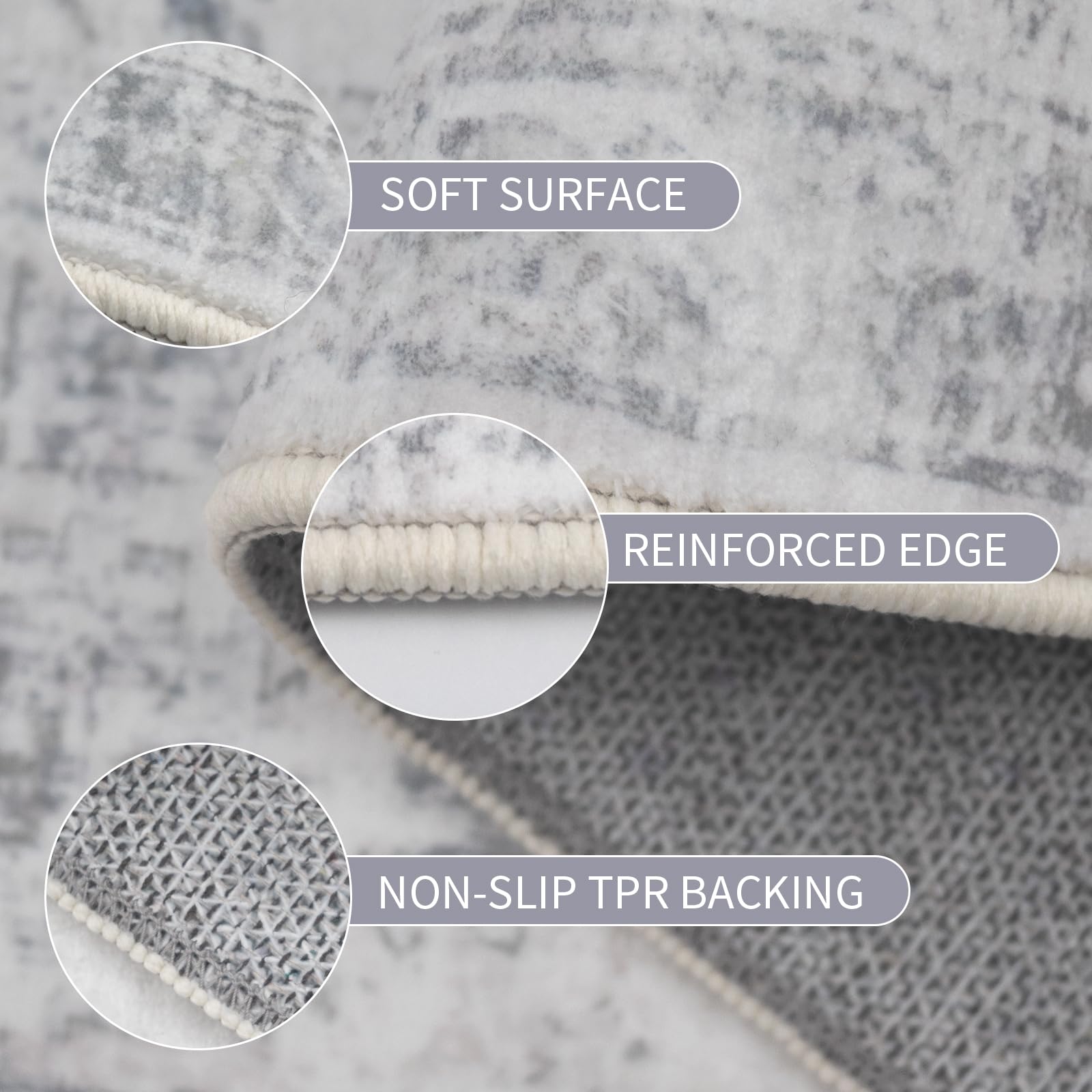 Dotiiorug non-slip backing demonstrates secure placement on floors
