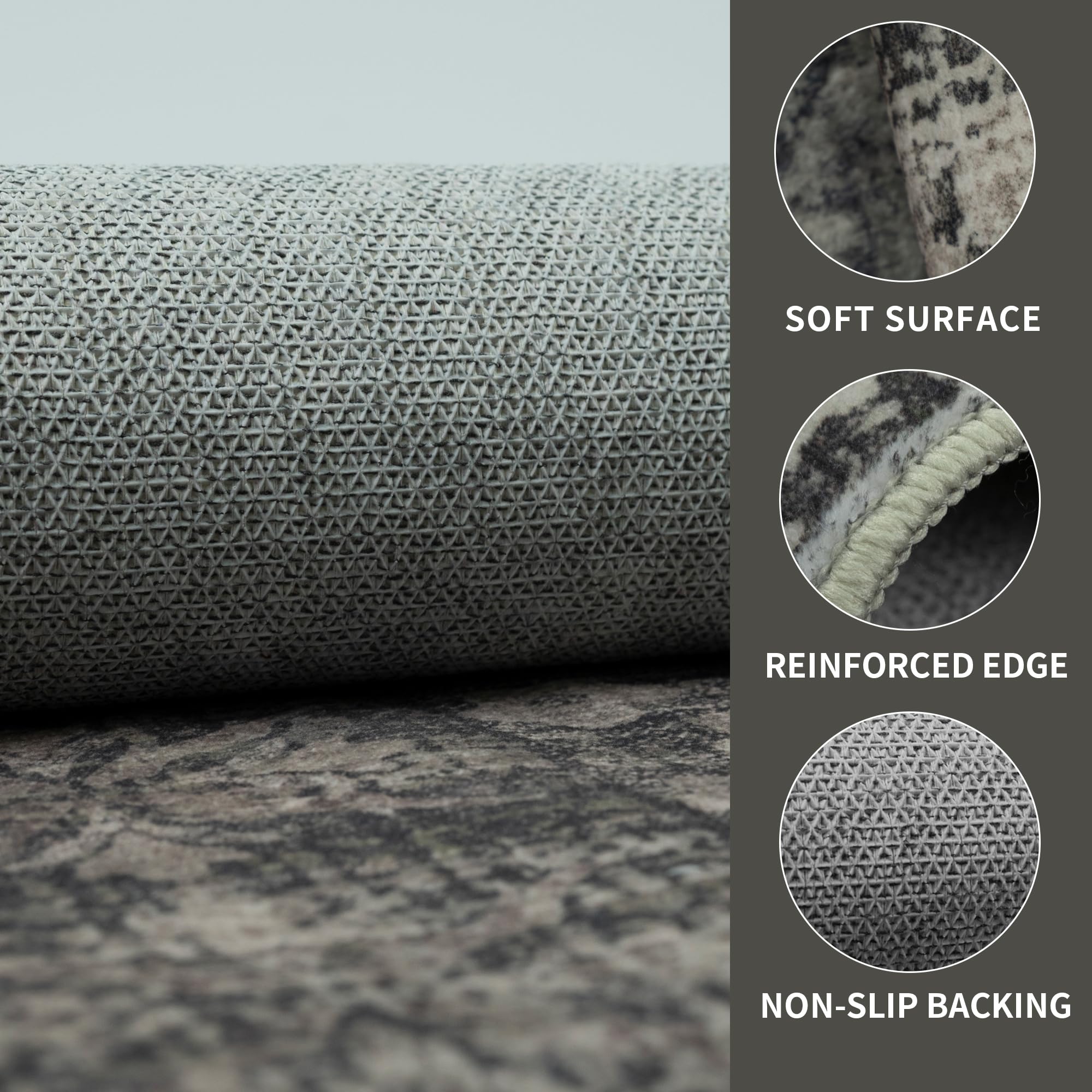 Dotiiorug soft-fibers close-up reveal plush texture ideal for barefoot comfort.