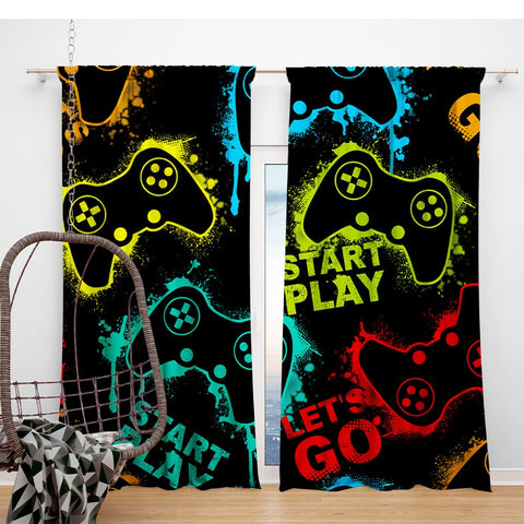 DOTOOMA modern gaming decor curtains enhance aesthetics and light control.