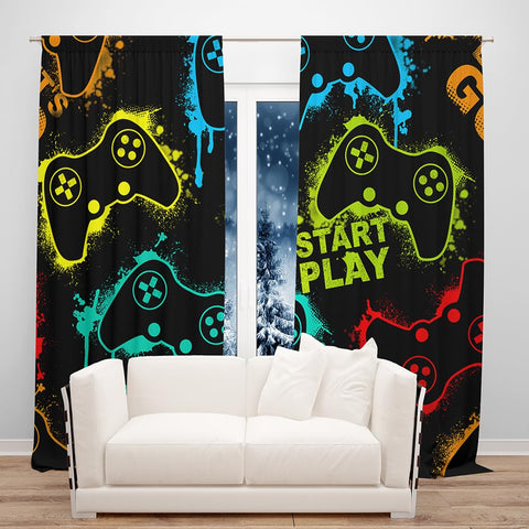 DOTOOMA teen gaming room curtains create a modern, immersive vibe.