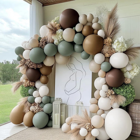 DOUBLE LAYER BALLOON neutral theme for baby showers and weddings