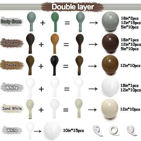 DOUBLE LAYER BALLOON white sand balloons for a soft neutral palette