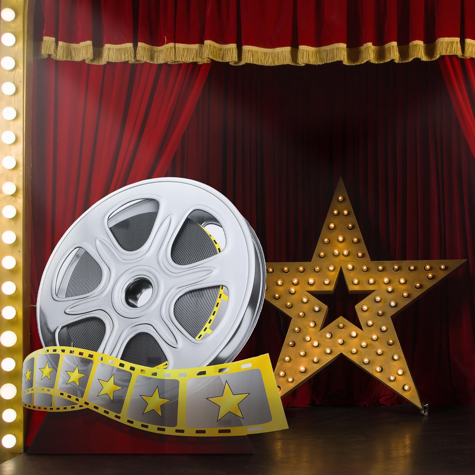 DoubleFill multicolor movie reel design adds festive flair to events.