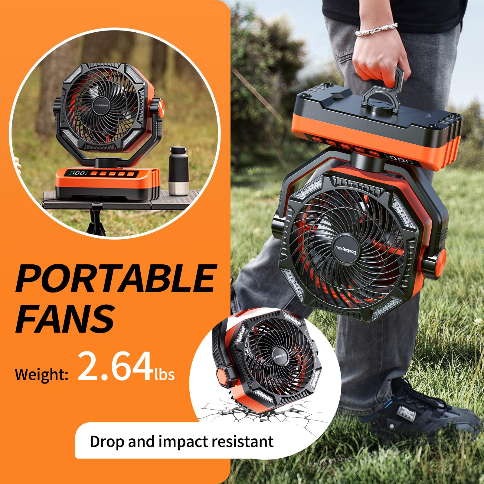 Doublepow four-speed settings adapt airflow and light levels.