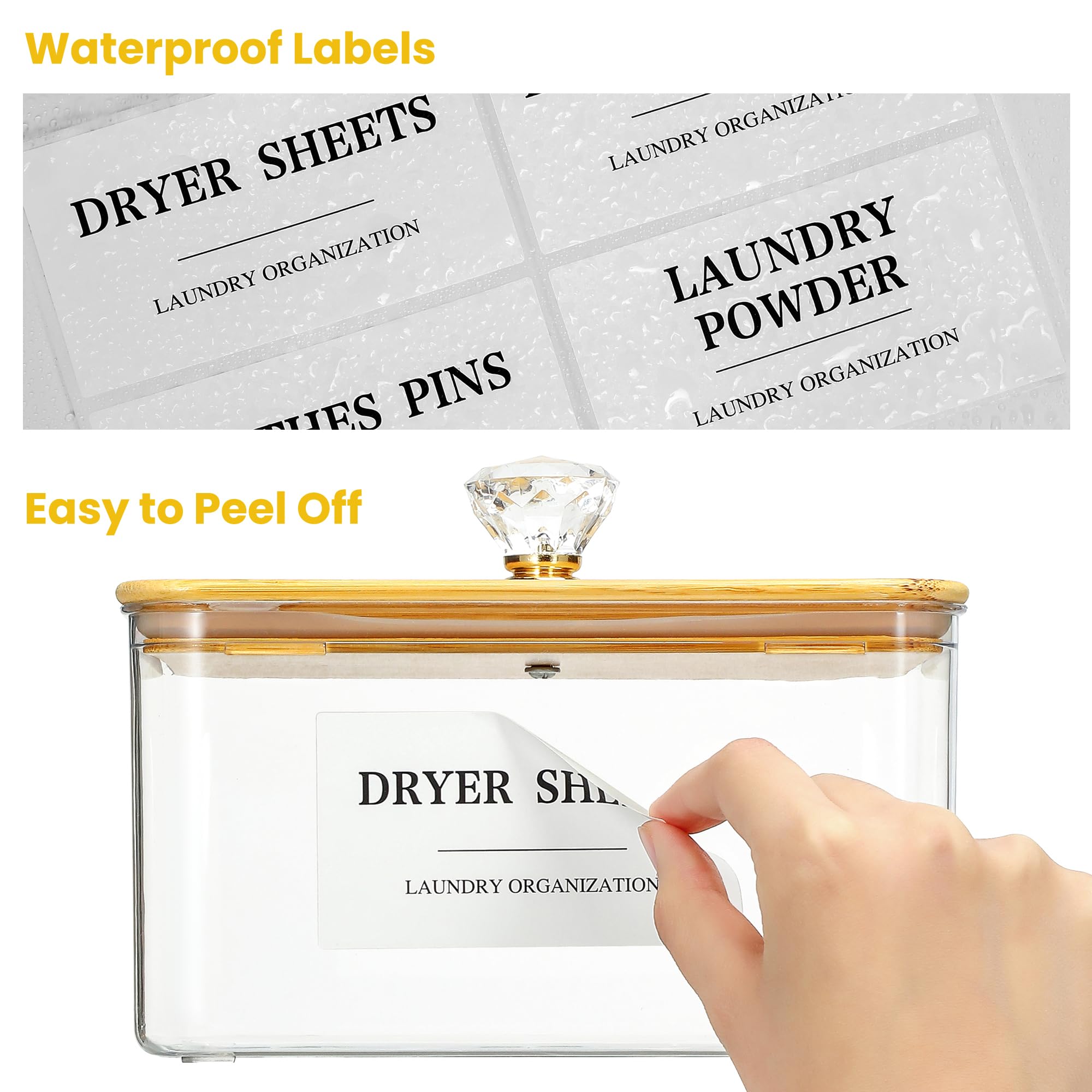 Dounozzi crystal handle lid for easy opening and modern organization.