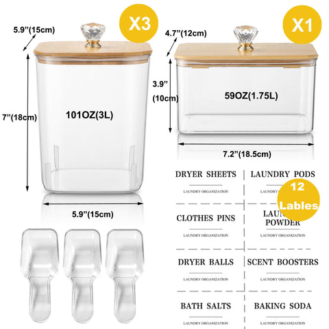 Dounozzi large-capacity pod dispenser holds up to 101 oz of detergent.
