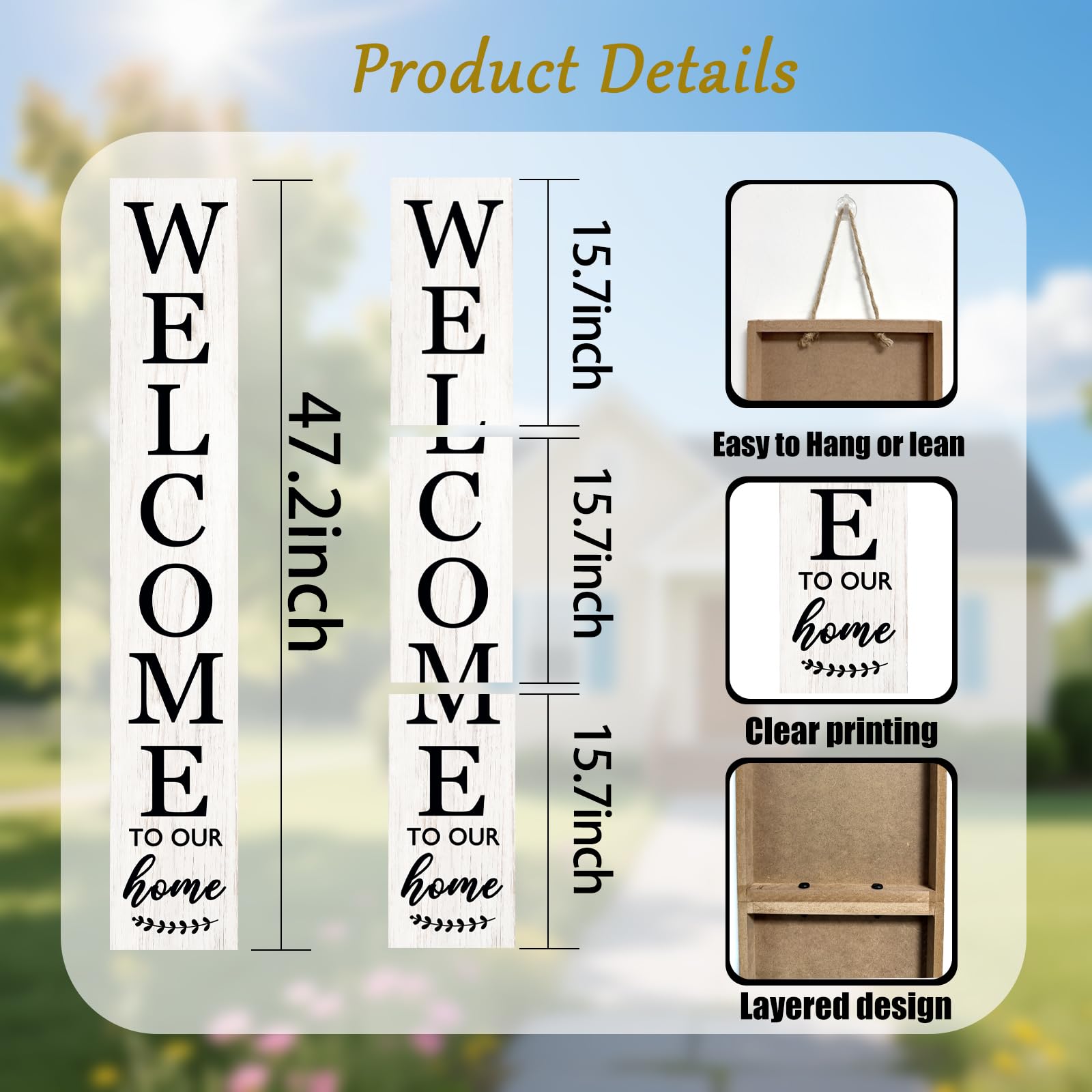 DOUSUI three-plank assembly sign shows classic rustic charm