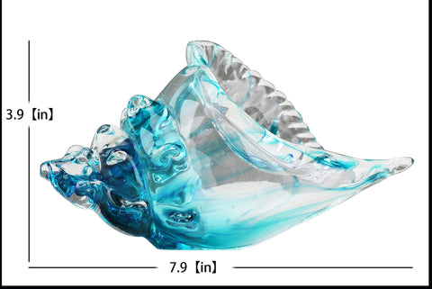 DOVDOV glass conch closeup reveals smooth glass texture and shine.