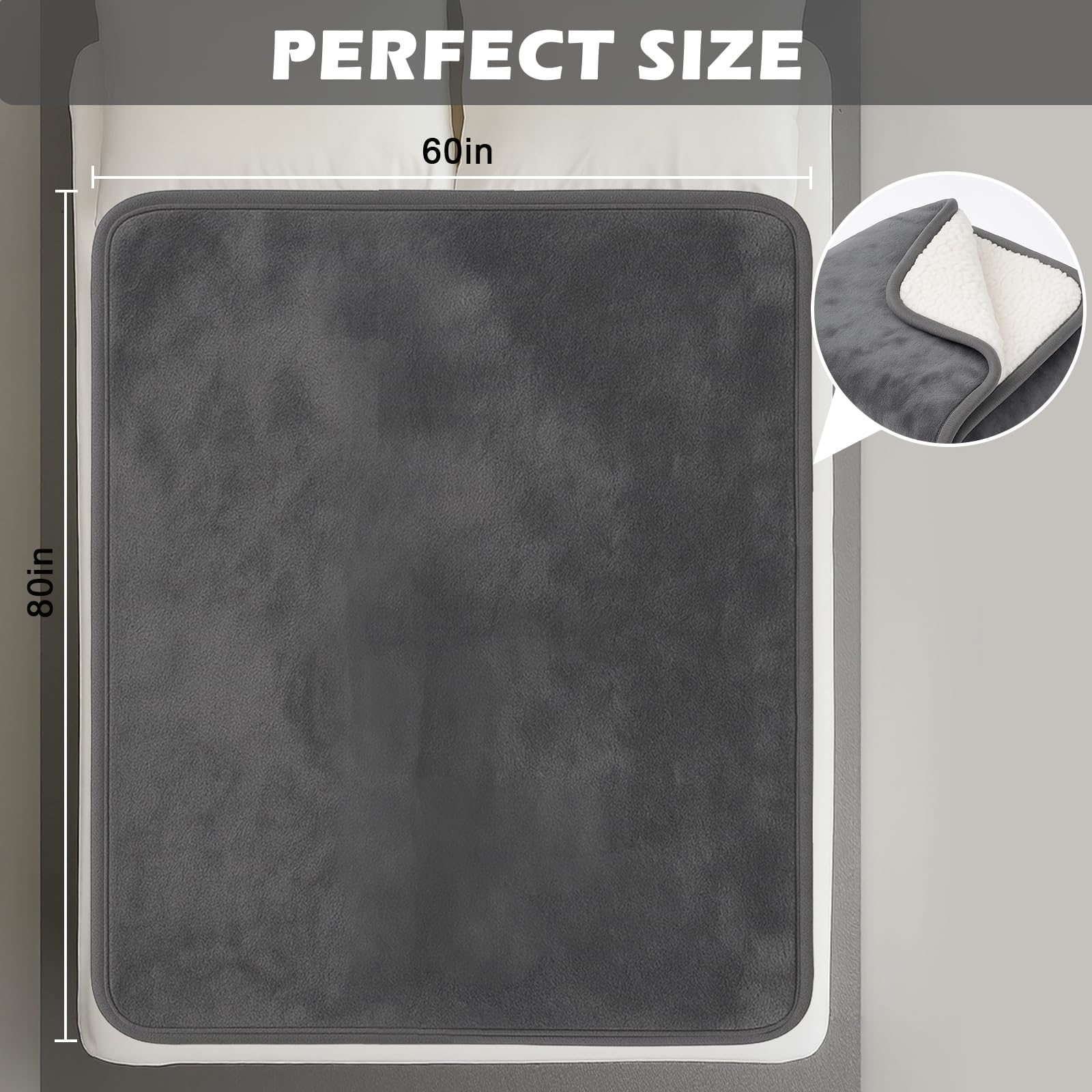 DOVIROS waterproof blanket 3.5-pound weight adds warmth and substance.