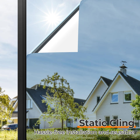 DOWELL Window Privacy Film reduces glare for work and entertainment.