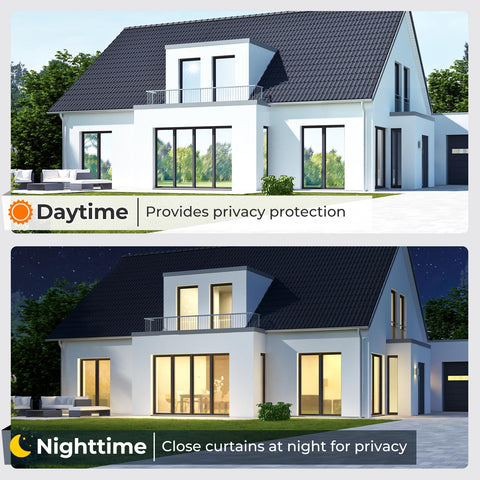 DOWELL Window Privacy Film reflects heat to keep interiors cooler.