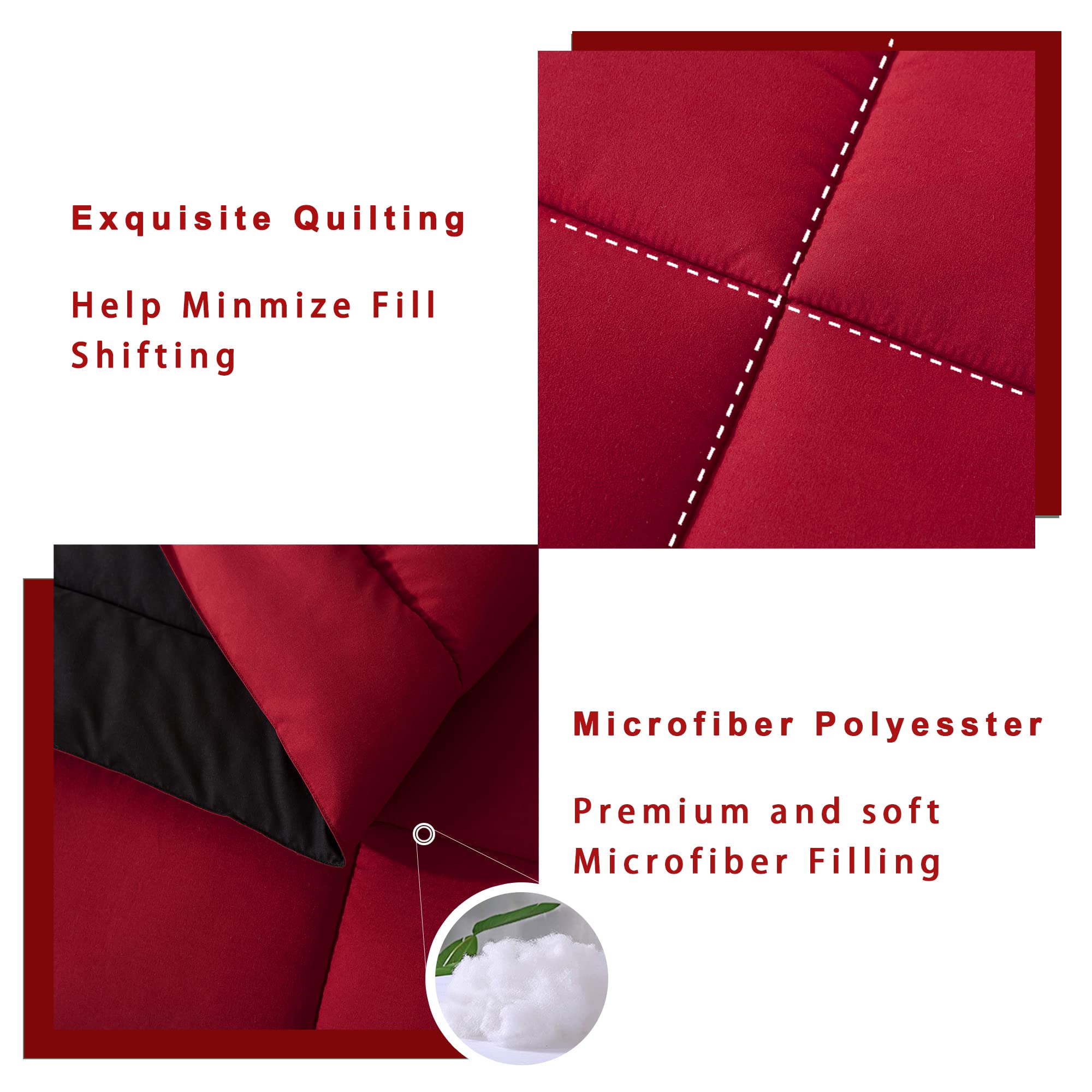 DOWNCOOL bedding set corner-tabs keep the comforter securely in place.
