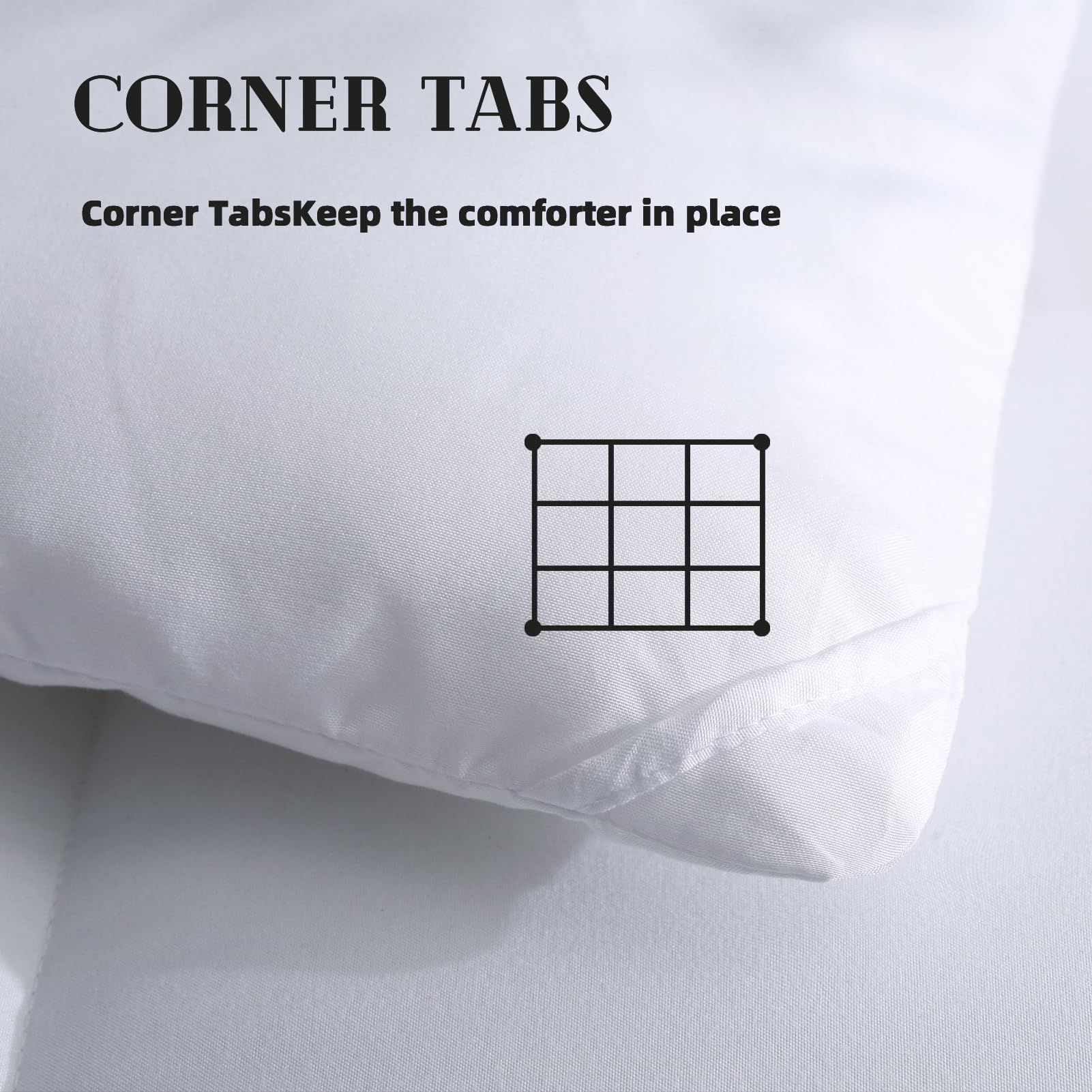 DOWNCOOL comforter box-stitch design keeps fill in place for smooth, lasting loft.
