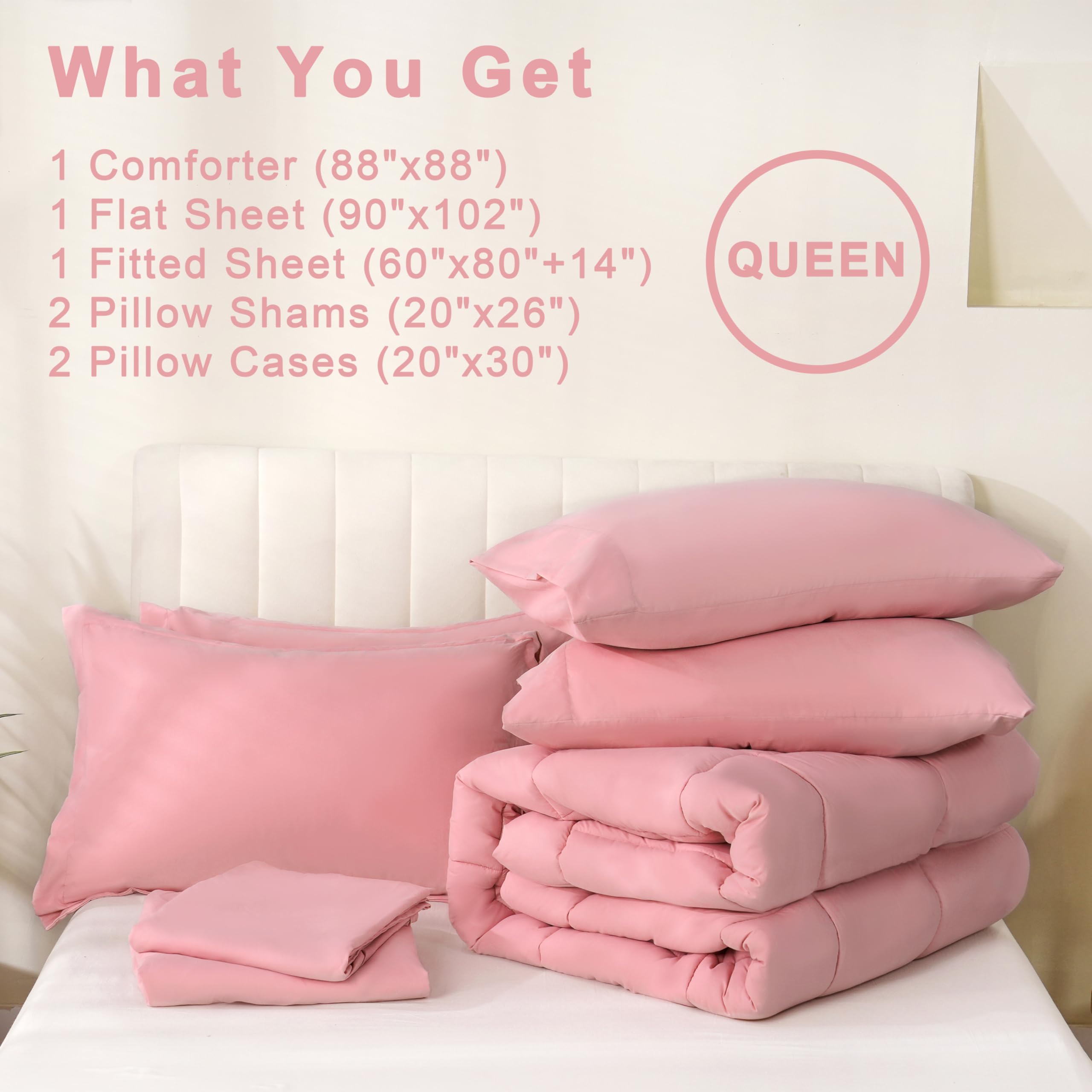 Two pillow shams and two pillowcases for coordinated styling