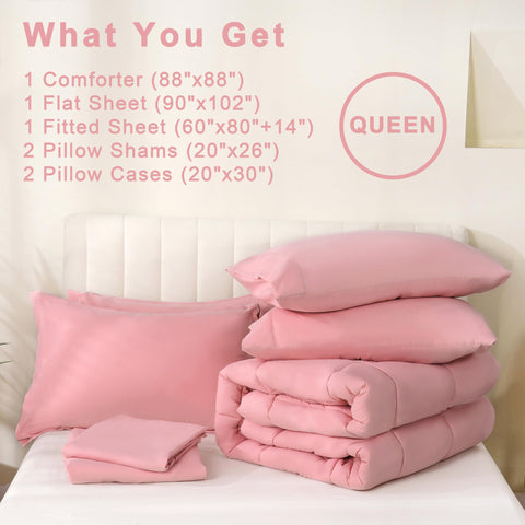 Two pillow shams and two pillowcases for coordinated styling