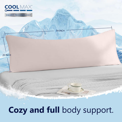 Downcool full body pillow suits all sleep styles from side to back sleepers