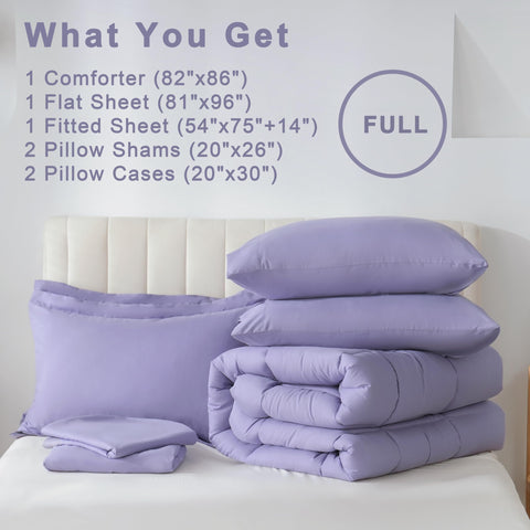 Downcool comforter set features square stitching to distribute filling evenly.
