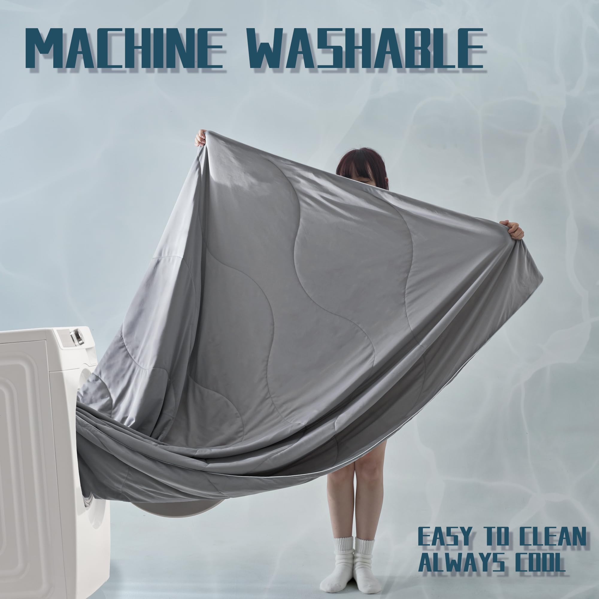 DOWNCOOL lightweight cooling blanket ideal for summer nights and travel.