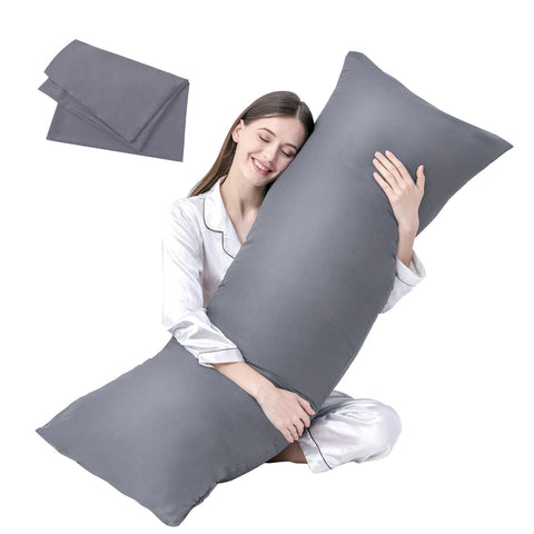 Downcool luxury full body pillow with cover for all-night cooling and comfort.