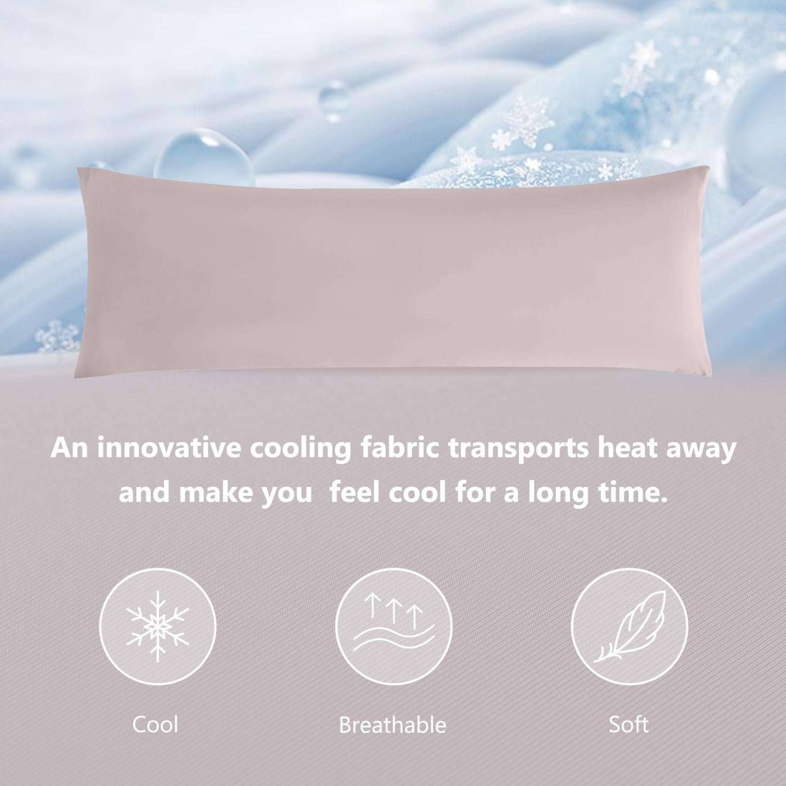 Downcool long pillow supports pregnant sleepers with comfortable alignment