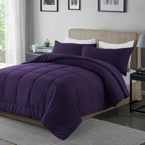 DOWNCOOL comforter with checkered quilting and border for modern style