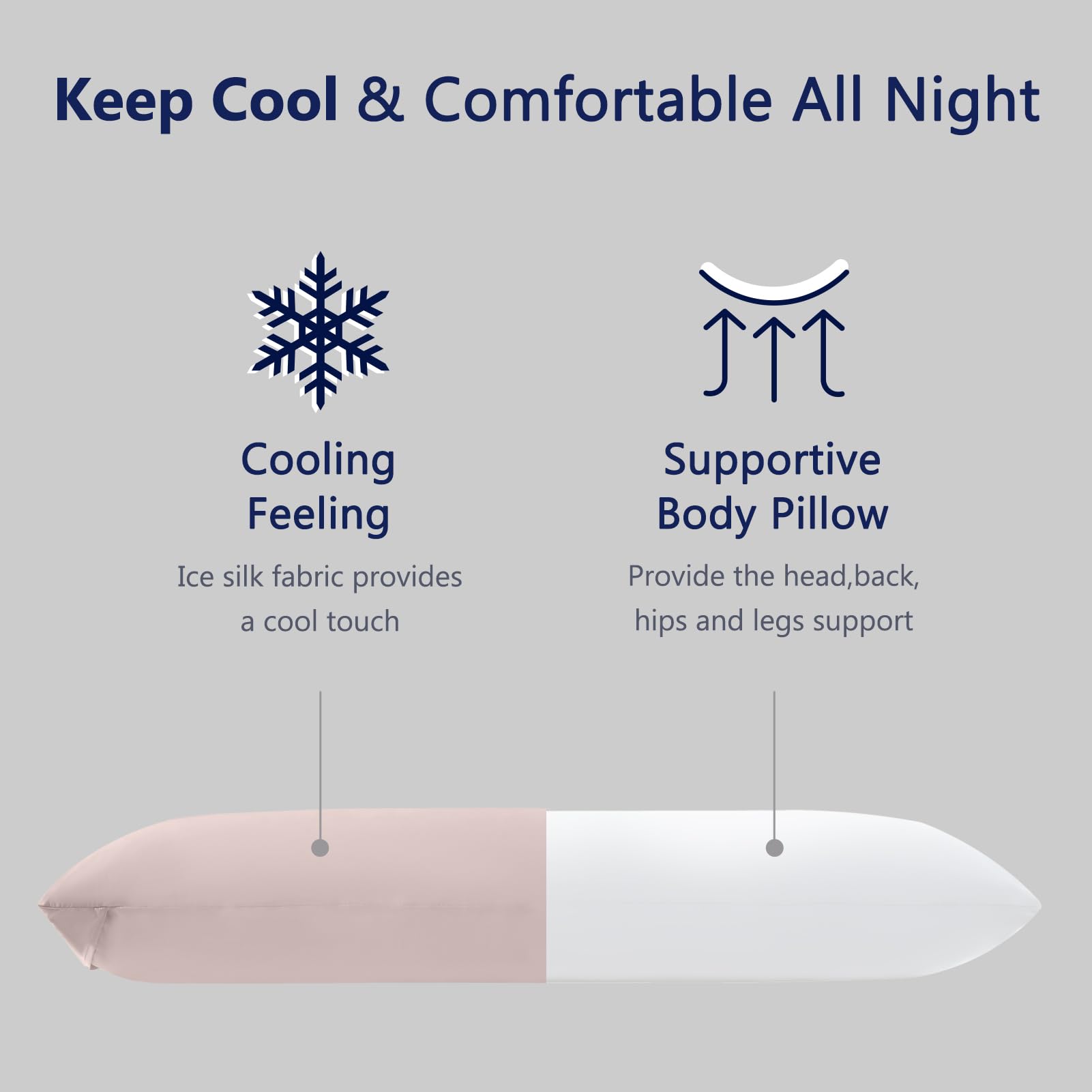 Downcool removable cooling cover is easy to wash and keep fresh