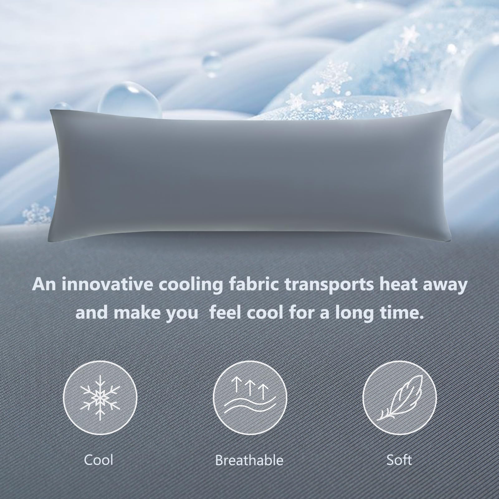 The removable washable cooling cover of the Downcool pillow.