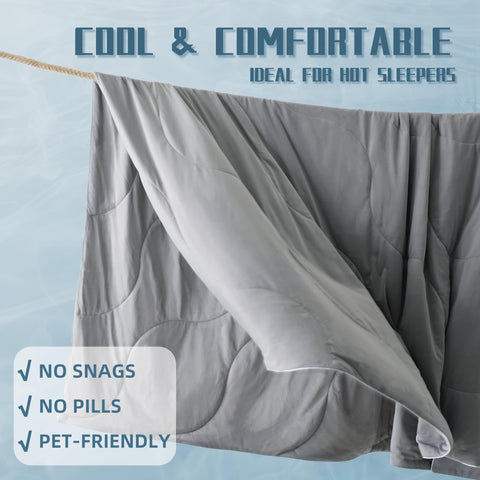 Downcool soft cloud-like fabric feels gentle and breathable