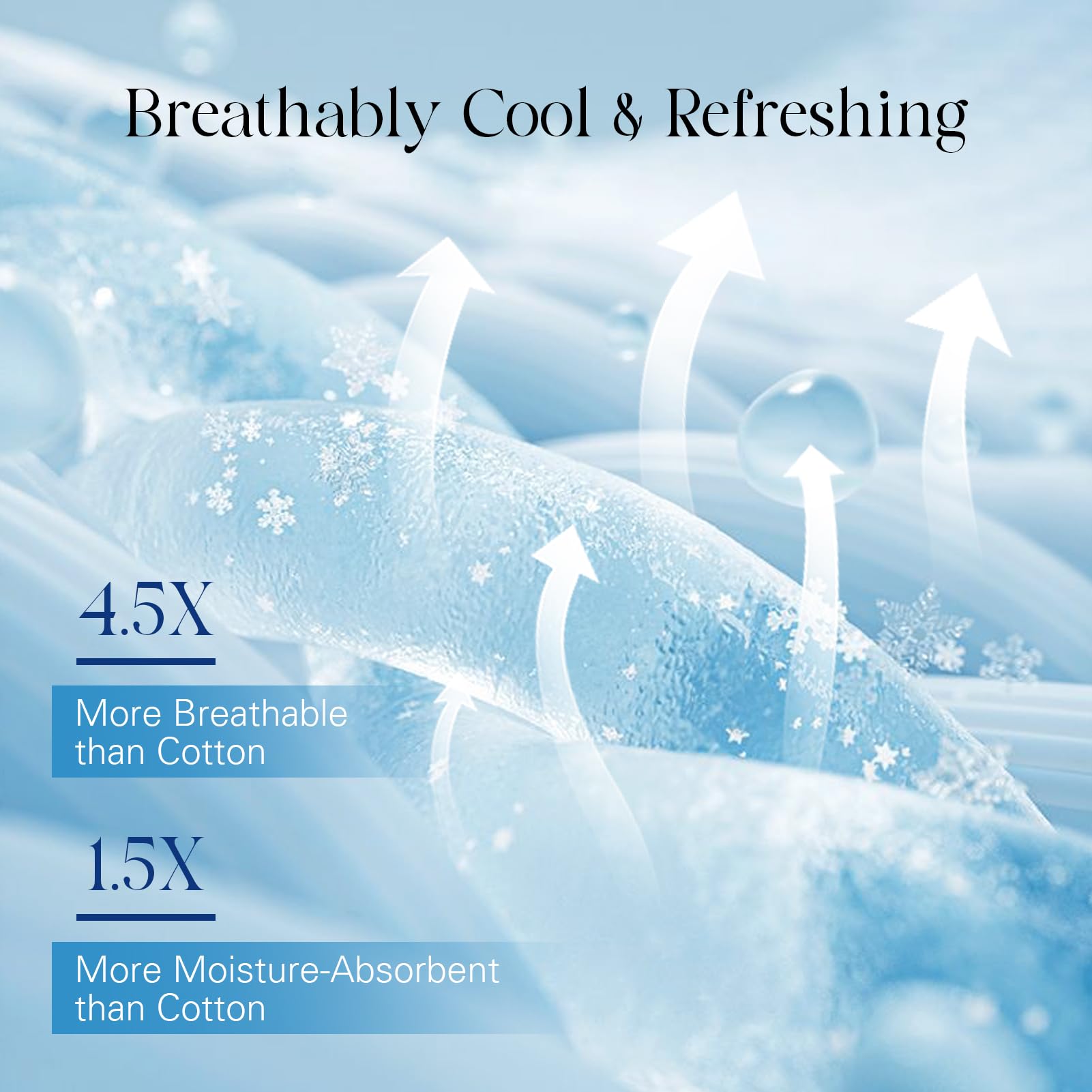 Soft silky fabric close-up from Downcool cooling sheets.
