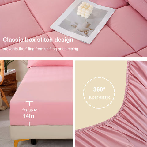 Square stitching detail keeps filling evenly for durable performance