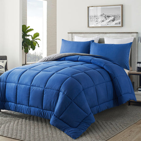 Box stitching detail on DOWNCOOL twin comforter for even fill.