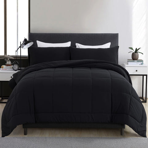DOWNCOOL twin comforter set packaged for compact shipping and easy storage