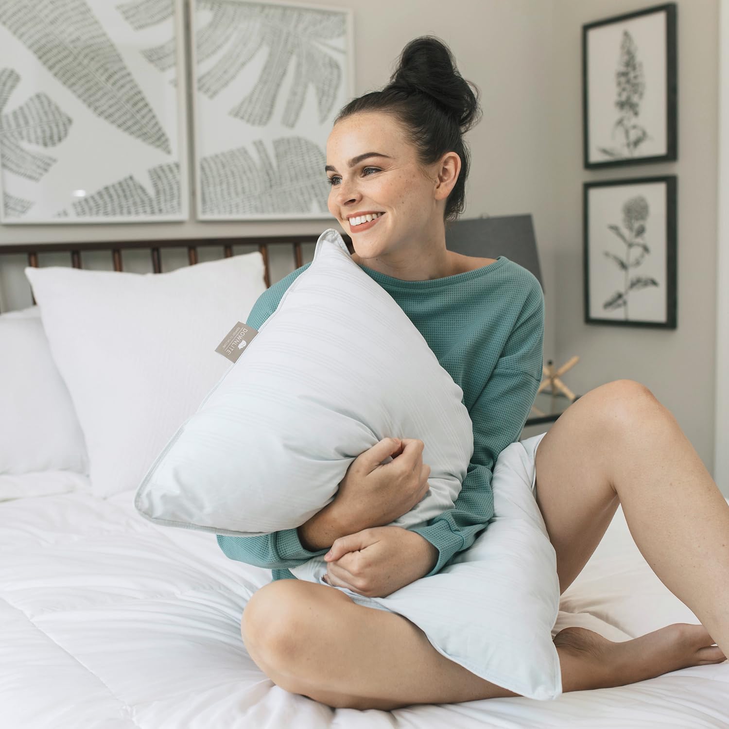 RestAssured hypoallergenic down detail highlighting allergen-conscious design