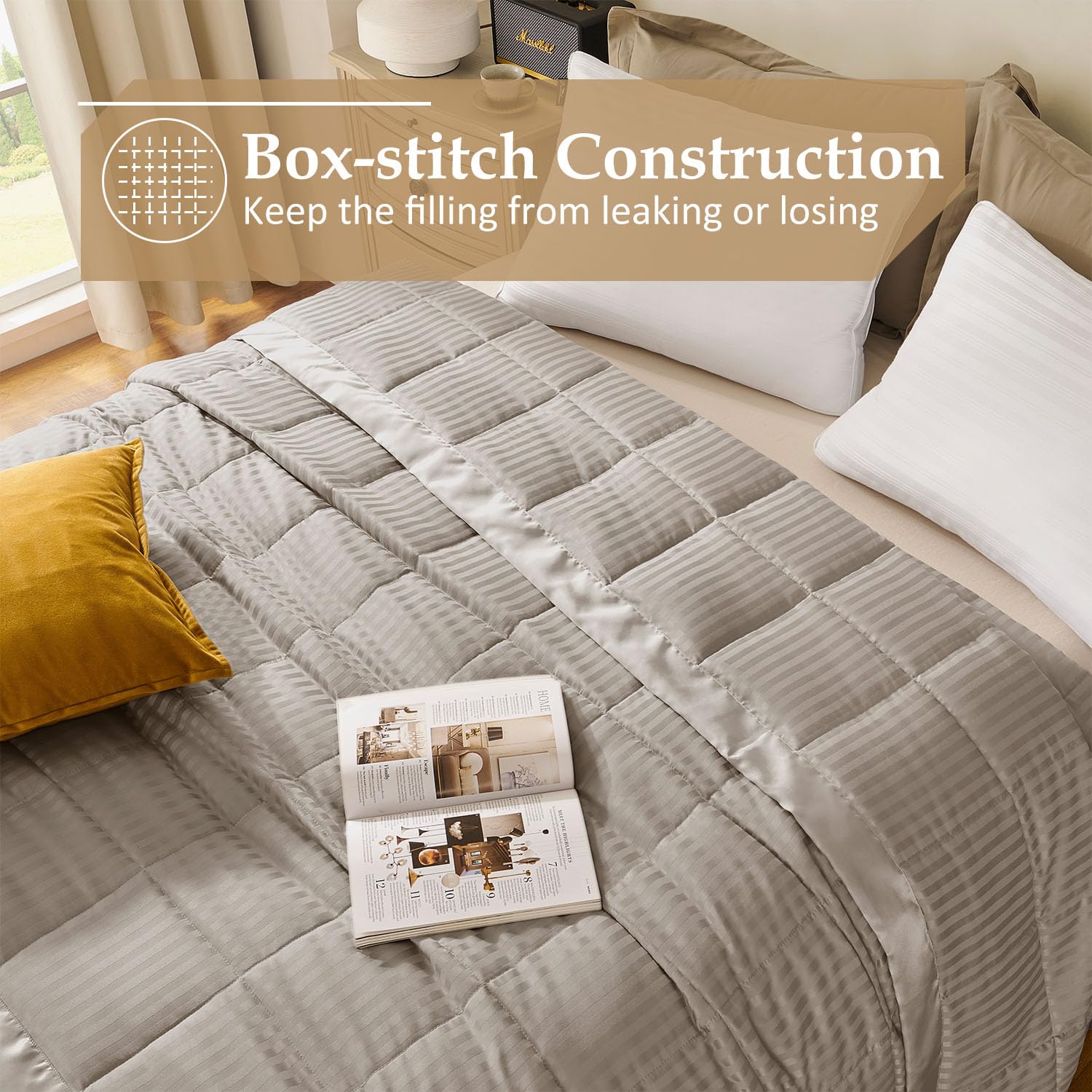 Downluxe all-season blanket breathable design suitable for summer and winter
