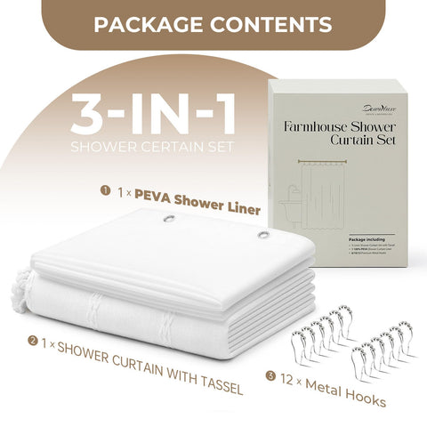 Downluxe farmhouse bathroom decor suitable for apartments, hotels, and more.