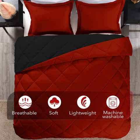 downluxe Queen Comforter pillow shams 20x26 complete the coordinated set.