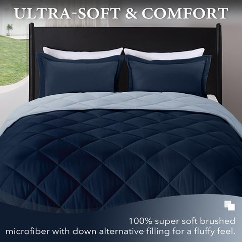 downluxe Diamond-stitch detail keeps the comforter neatly filled through nights