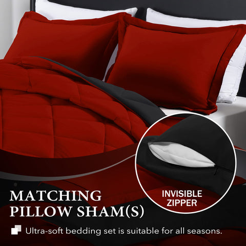 downluxe Queen Comforter close-up shows plush brushed microfiber and cozy texture.