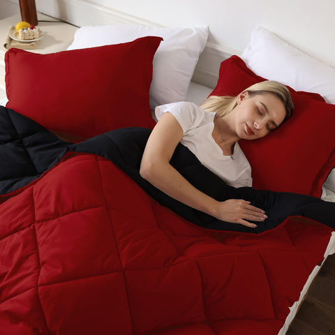 Soft brushed microfiber fabric from Downluxe delivers a cozy, breathable feel.