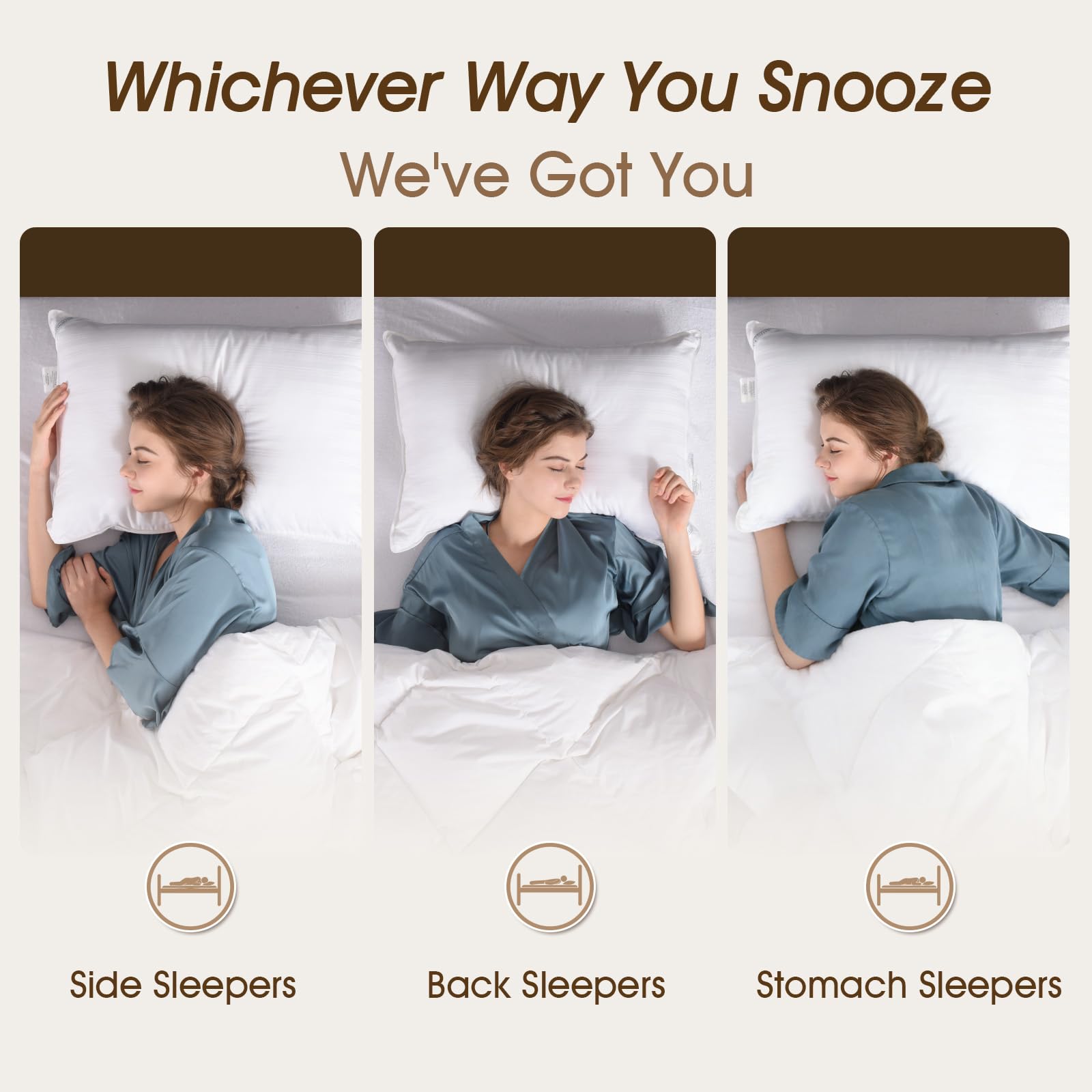 Downluxe soft-cover texture; breathable surface for skin-friendly, cool sleep.