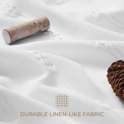 Downluxe soft polyester fabric curtain provides easy machine wash care.