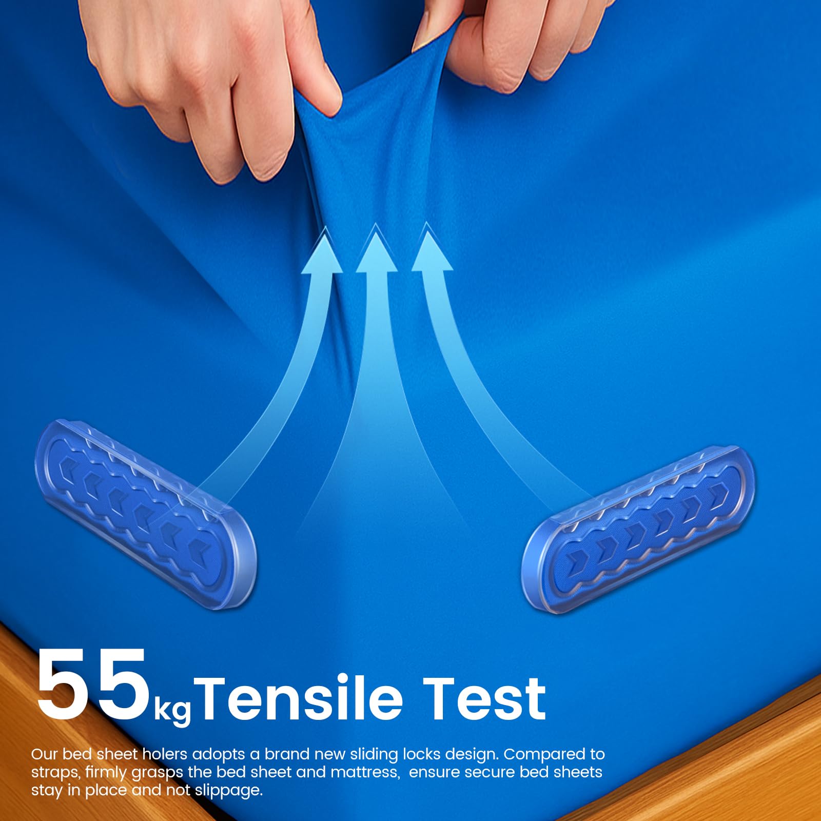 Downoop Bed Lock Holder clipless design enables easy installation without bed flipping